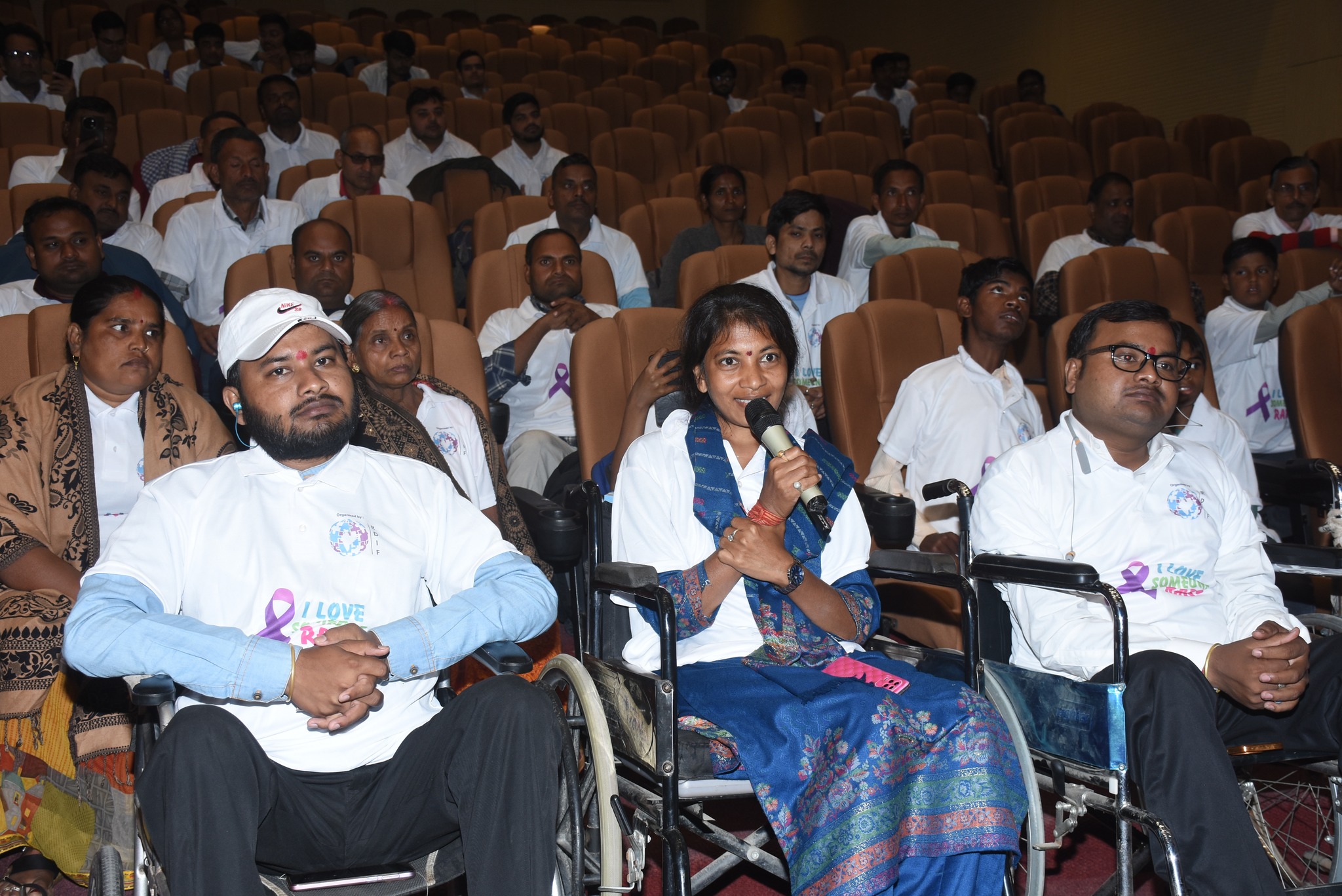 A panel of doctors answering questions from the audience in Patna.